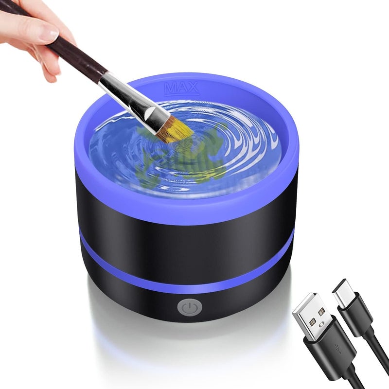 YAGHVEO ® Electric Paint Brush Cleaner Rinse Cup, Paint Brush Cleaner, Brush Rinser for Painting, Artist Brush Cleaning Washer Rinser for Acrylic, Watercolor, Oil, Gouache Painting - Image 1
